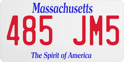 MA license plate 485JM5