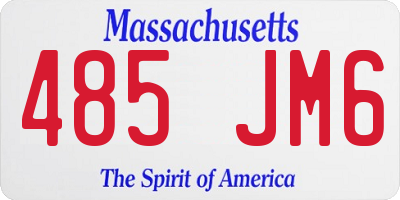 MA license plate 485JM6
