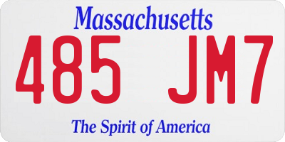 MA license plate 485JM7