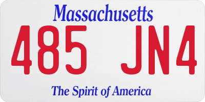 MA license plate 485JN4