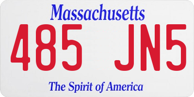 MA license plate 485JN5