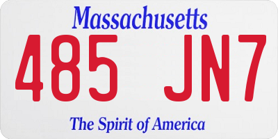 MA license plate 485JN7