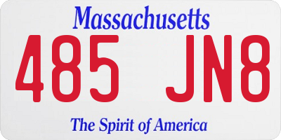 MA license plate 485JN8