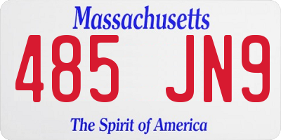 MA license plate 485JN9