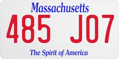 MA license plate 485JO7
