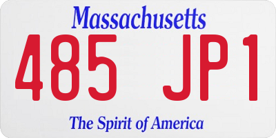 MA license plate 485JP1