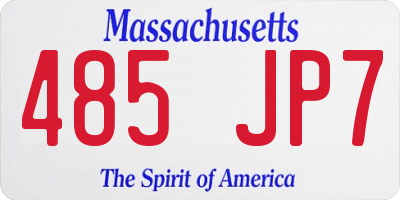 MA license plate 485JP7