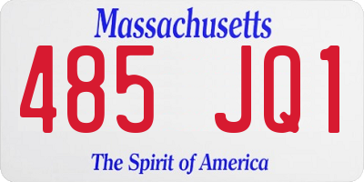 MA license plate 485JQ1