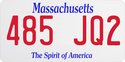 MA license plate 485JQ2