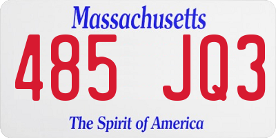 MA license plate 485JQ3