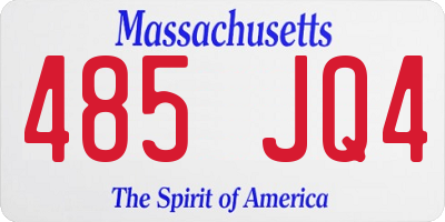 MA license plate 485JQ4