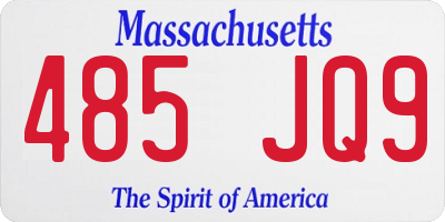 MA license plate 485JQ9