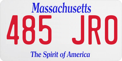 MA license plate 485JR0