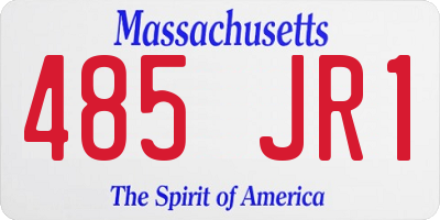 MA license plate 485JR1