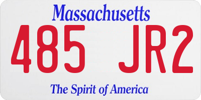 MA license plate 485JR2