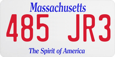 MA license plate 485JR3