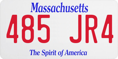 MA license plate 485JR4