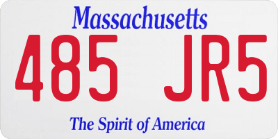 MA license plate 485JR5