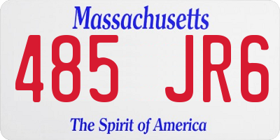 MA license plate 485JR6
