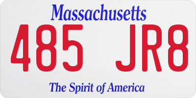 MA license plate 485JR8