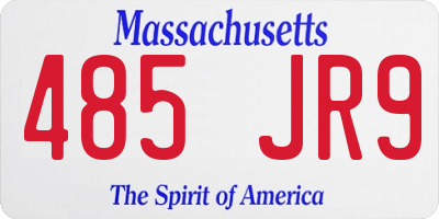 MA license plate 485JR9