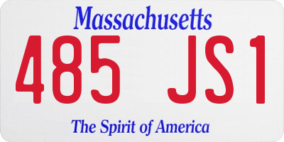 MA license plate 485JS1