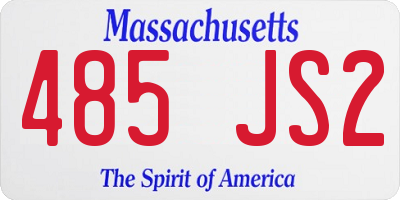 MA license plate 485JS2