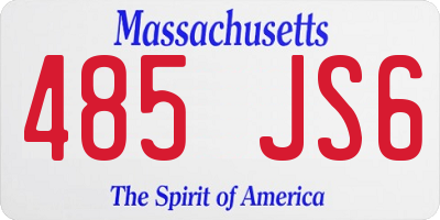 MA license plate 485JS6