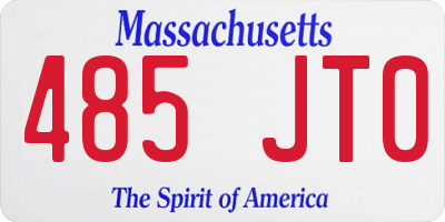 MA license plate 485JT0