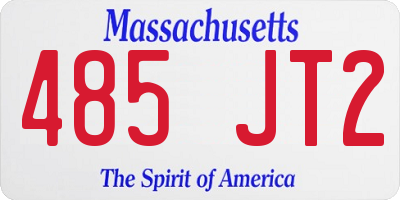 MA license plate 485JT2