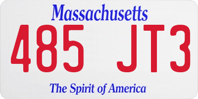 MA license plate 485JT3