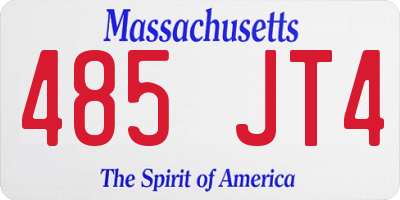 MA license plate 485JT4