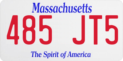 MA license plate 485JT5