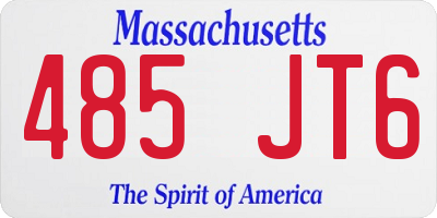 MA license plate 485JT6