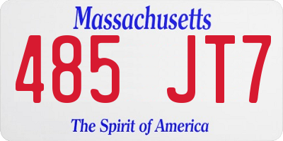 MA license plate 485JT7