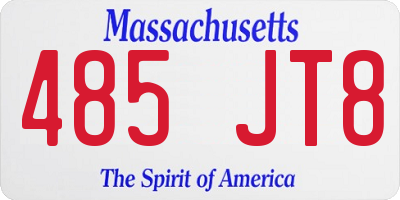MA license plate 485JT8