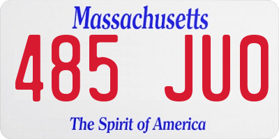 MA license plate 485JU0