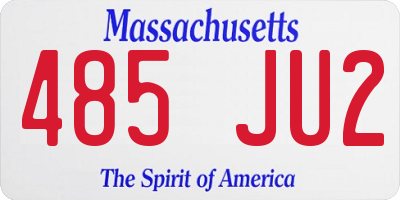 MA license plate 485JU2