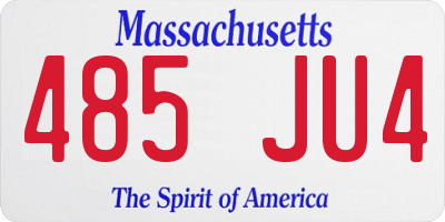 MA license plate 485JU4
