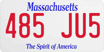 MA license plate 485JU5