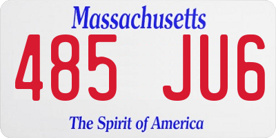 MA license plate 485JU6