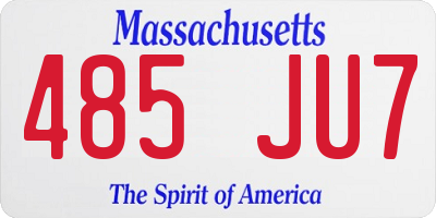 MA license plate 485JU7