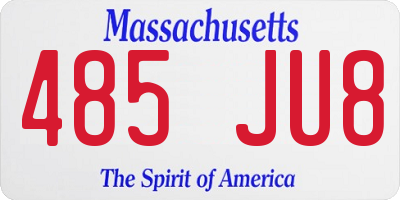 MA license plate 485JU8