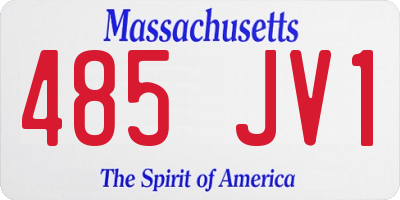 MA license plate 485JV1