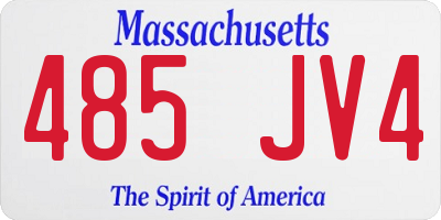 MA license plate 485JV4