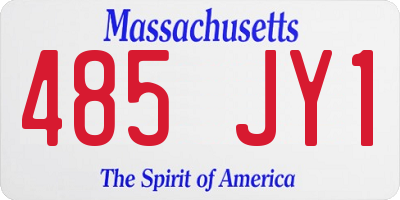 MA license plate 485JY1