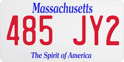MA license plate 485JY2