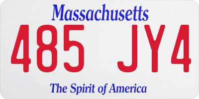 MA license plate 485JY4