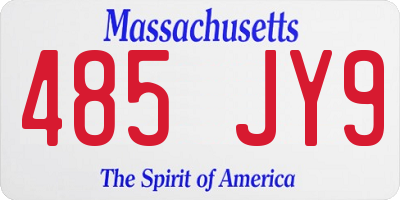 MA license plate 485JY9
