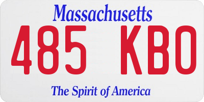 MA license plate 485KB0